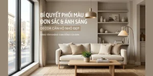 Bí Quyết Phối Màu Đơn Sắc & Ánh Sáng: Decor Căn Hộ Nhỏ Đẹp
