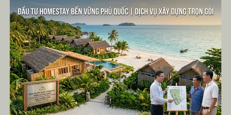 Đầu Tư Homestay Bền Vững & Dịch Vụ Xây Dựng Homestay Trọn Gói Phú Quốc