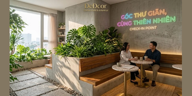 Thiết Kế Cafe Sân Vườn: Tuyệt Chiêu Tối Ưu “Diện Tích Hiệu Quả”