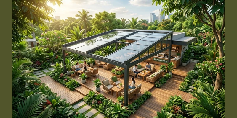 Thiết Kế Cafe Sân Vườn: Tuyệt Chiêu Tối Ưu “Diện Tích Hiệu Quả”
