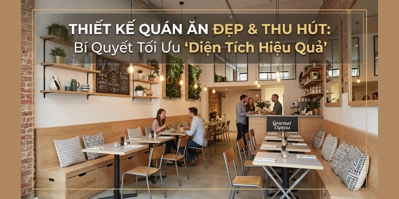 Thiết Kế Quán Ăn Đẹp & Thu Hút: Bí Quyết Tối Ưu "Diện Tích Hiệu Quả"