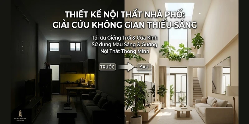 Thiết Kế Nội Thất Nhà Phố: Giải Cứu Không Gian Thiếu Sáng