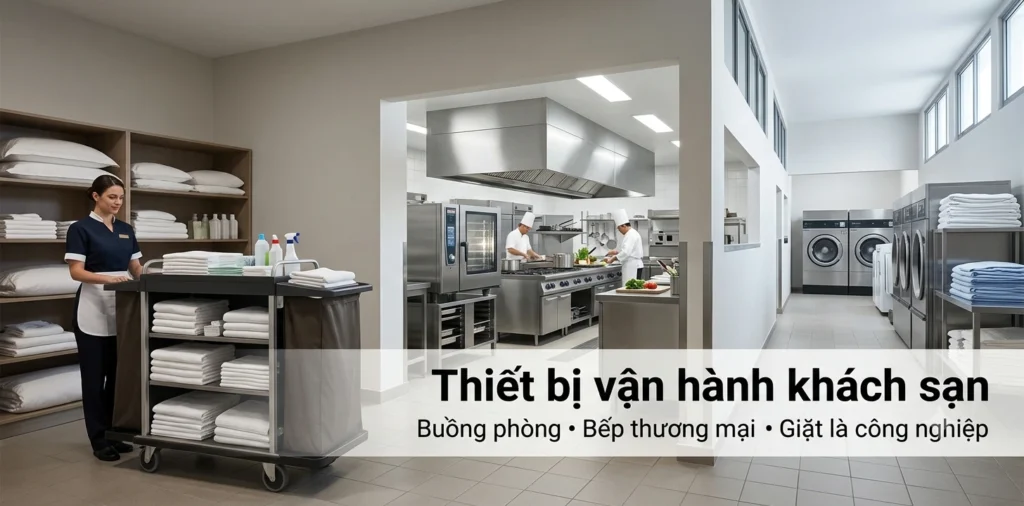 Thiết bị vận hành khách sạn: Giải pháp thiết bị BOH chuyên nghiệp cho dự án hospitality