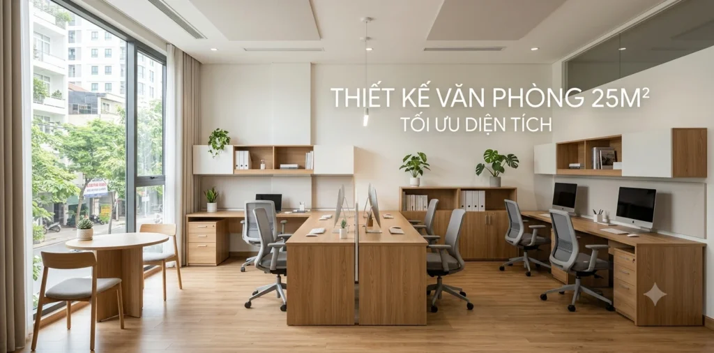 Thiết Kế Văn Phòng 25m2 Tối Ưu Công Năng Và Diện Tích