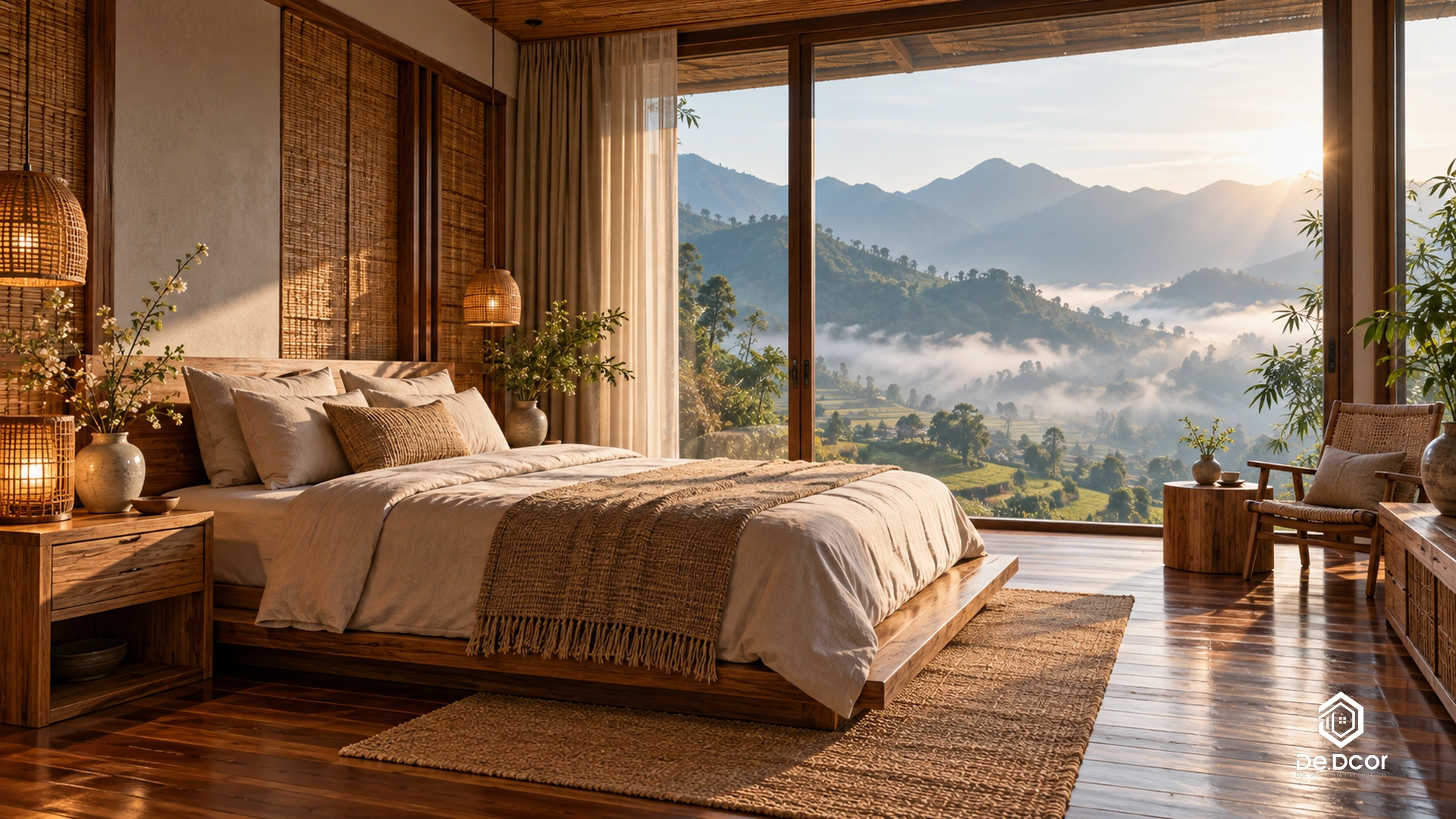 cẩm nang thiết kế homestay - Mô hình thiết kế phòng ngủ homestay view săn mây đẹp hiện đại