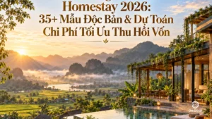 Cẩm nang thiết kế homestay 2026 - Mẫu đẹp và dự toán chi phí DeDcor