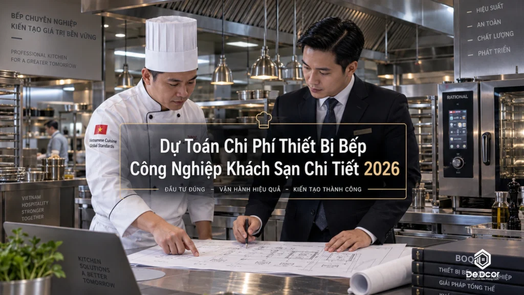 Dự Toán Chi Phí Thiết Bị Bếp Công Nghiệp Khách Sạn 2026