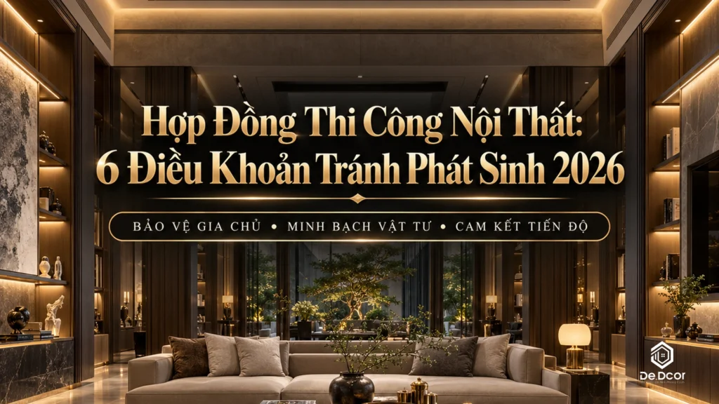 Hợp Đồng Thi Công Nội Thất: 6 Điều Khoản Tránh Phát Sinh 2026