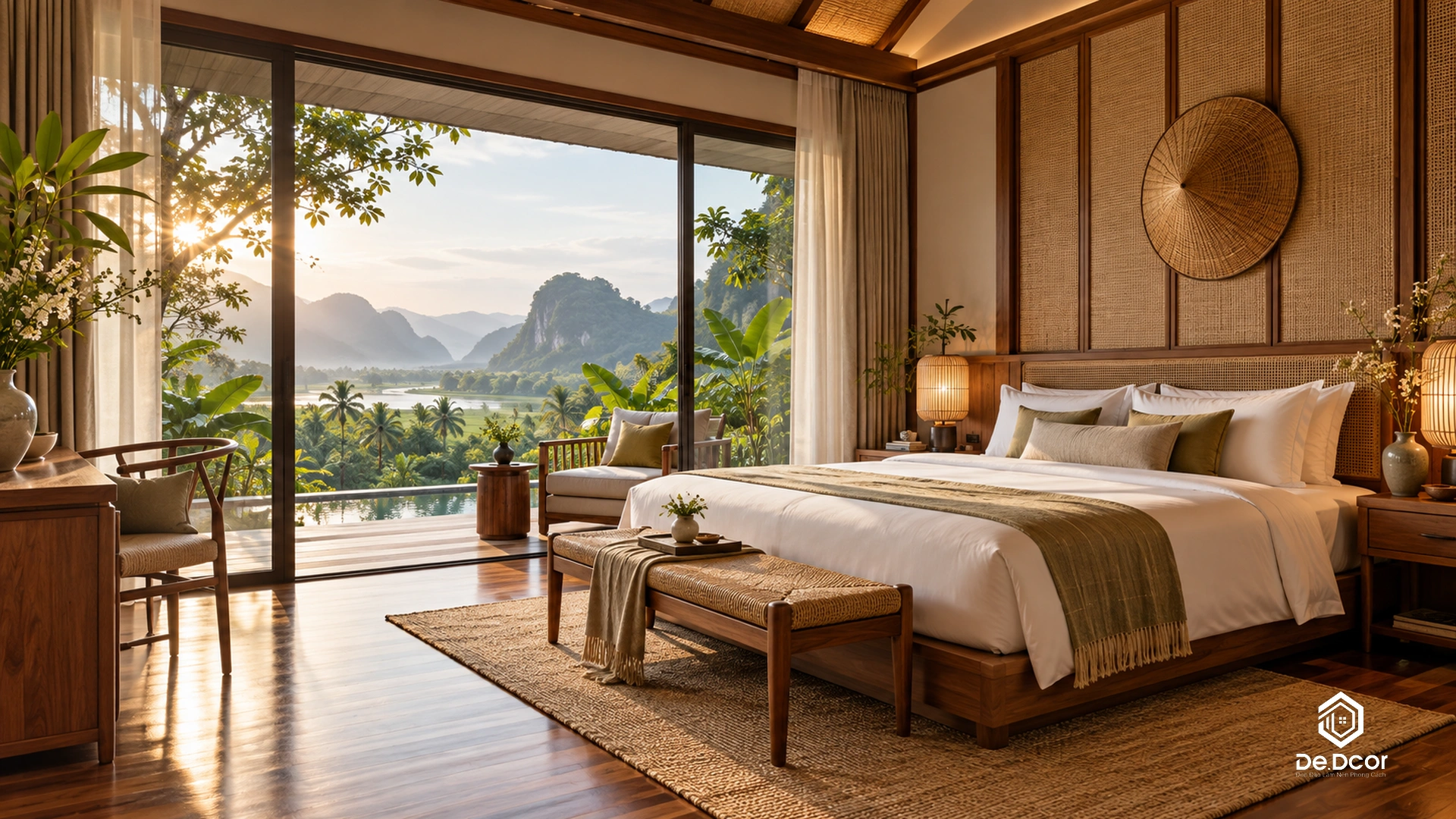 Không gian nội thất phòng ngủ homestay hoàn thiện theo suất đầu tư tiêu chuẩn