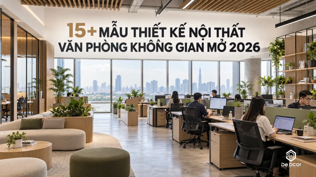 15+ Mẫu Thiết Kế Nội Thất Văn Phòng Không Gian Mở Hiện Đại 2026: Báo Giá & Tối Ưu Diện Tích