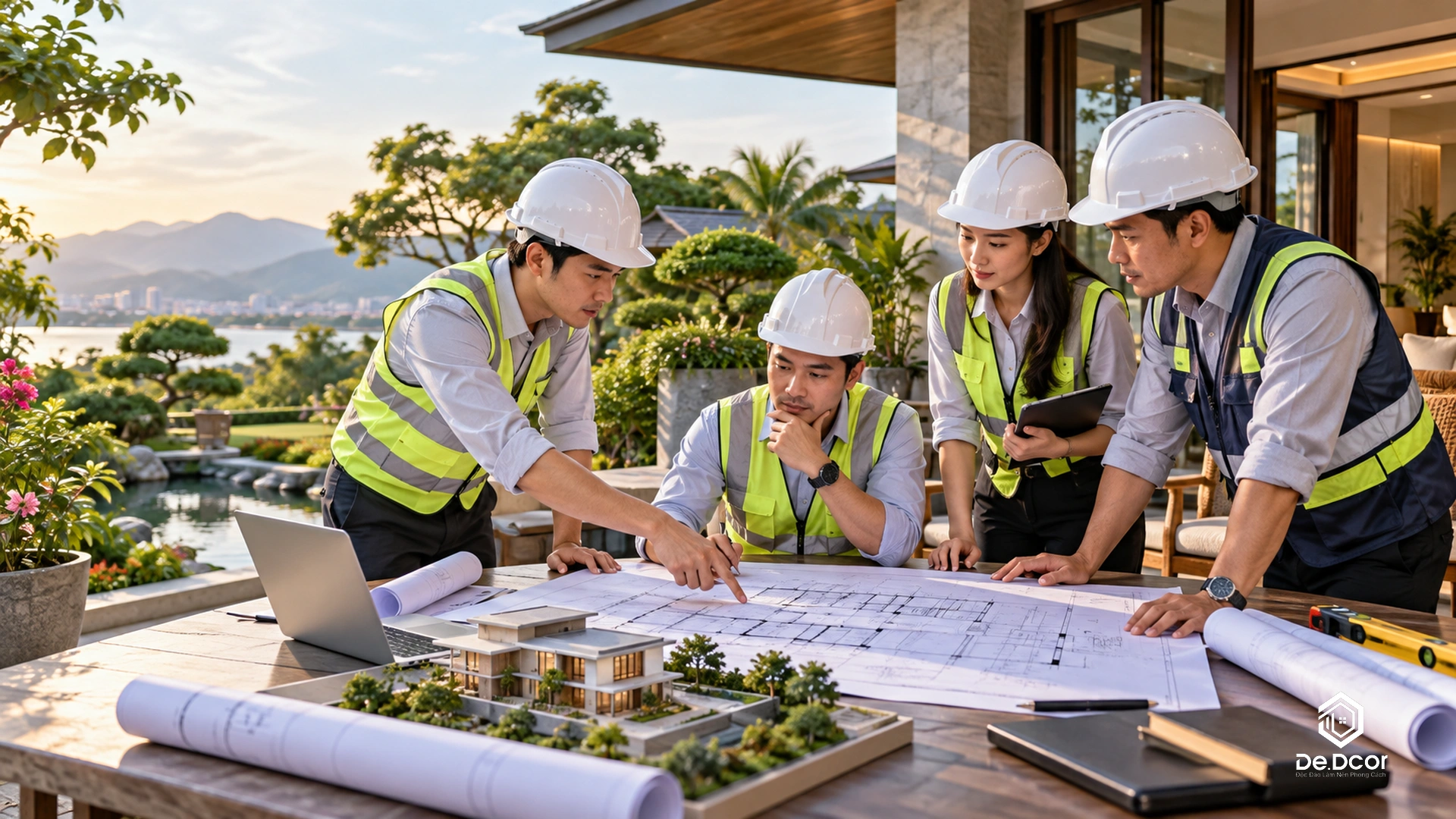 Ngoại Thất Là Gì? 5 Yếu Tố Cốt Lõi Và Mẫu Thiết Kế Đẹp 2026 3 Quy trình khảo sát và giám sát thi công ngoại thất chuyên nghiệp tại DeDcor